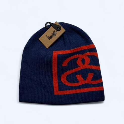 Stüssy beanie navy red - navy,